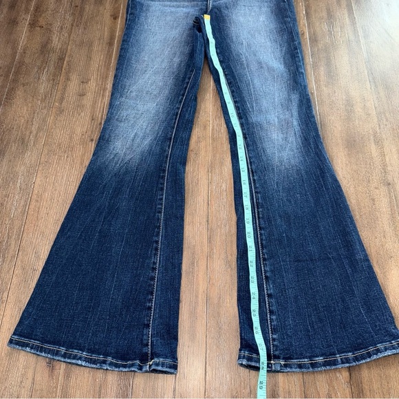 BKE Billie slim fit high rise flare Dark Blue Wash - Picture 9 of 12